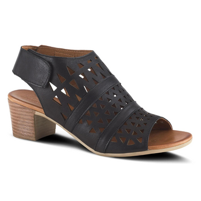 Spring Step Dorotha Black Leather Sandal (Women's) | Mar-Lou Shoes