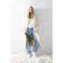 Look By M Collared Ivory Long Cardigan (Women's)