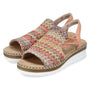 Rieker Regina 41 Multi/Apricot Wedge Sandal (Women's)