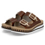 Rieker Regina 55 Brown Leather Sandal (Women's)