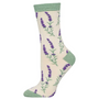 Sock Smith Lovely Lavender Ivory Crew Socks (Women's)