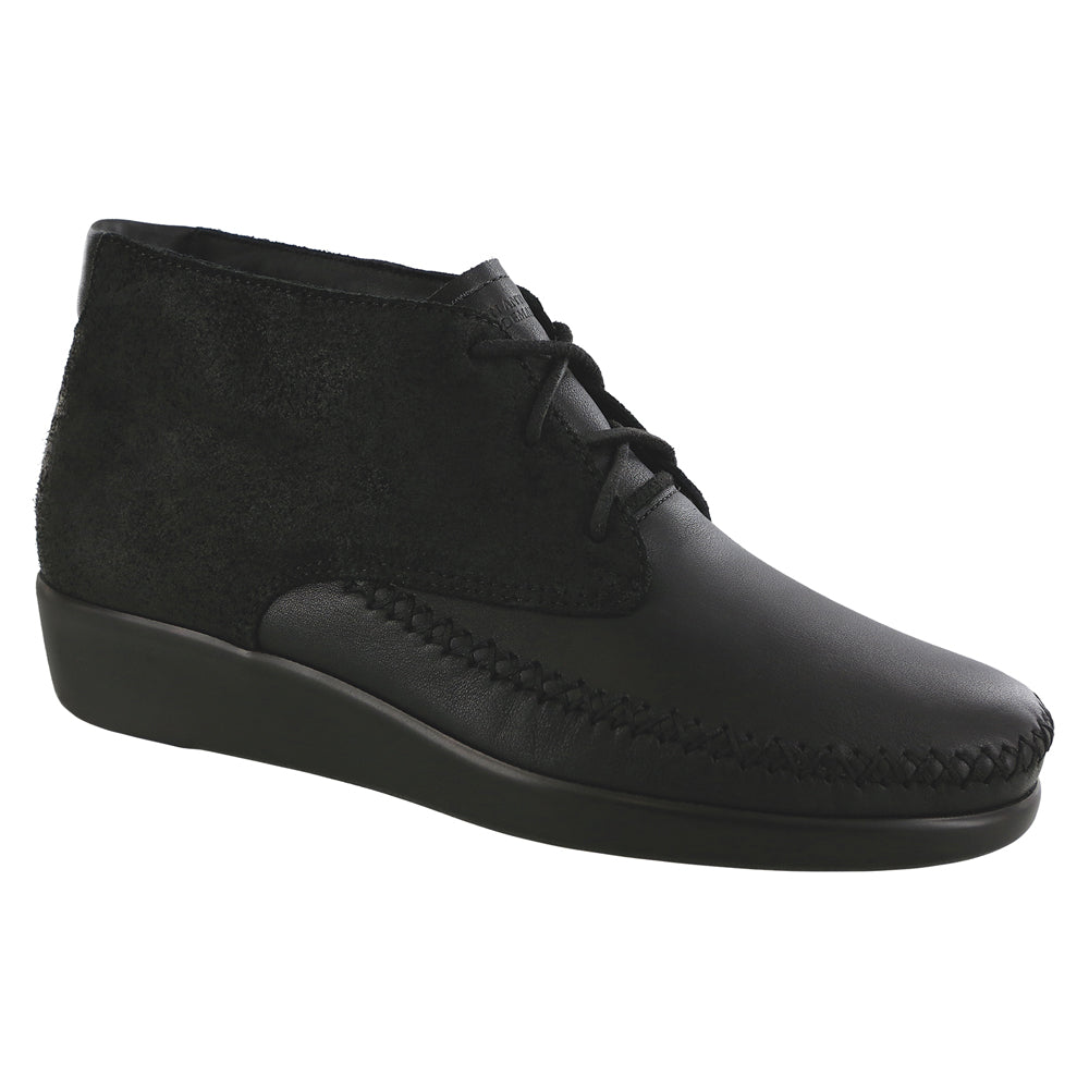 SAS Kich Moccasin Bootie Licorice at Mar-Lou Shoes