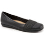 Trotters Samantha Black Croco Flat Shoe (Women's)