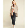 Look By M Basic Shawl Vest Tan