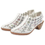 Rieker Sina 78 White Slingback Heel (Women's)