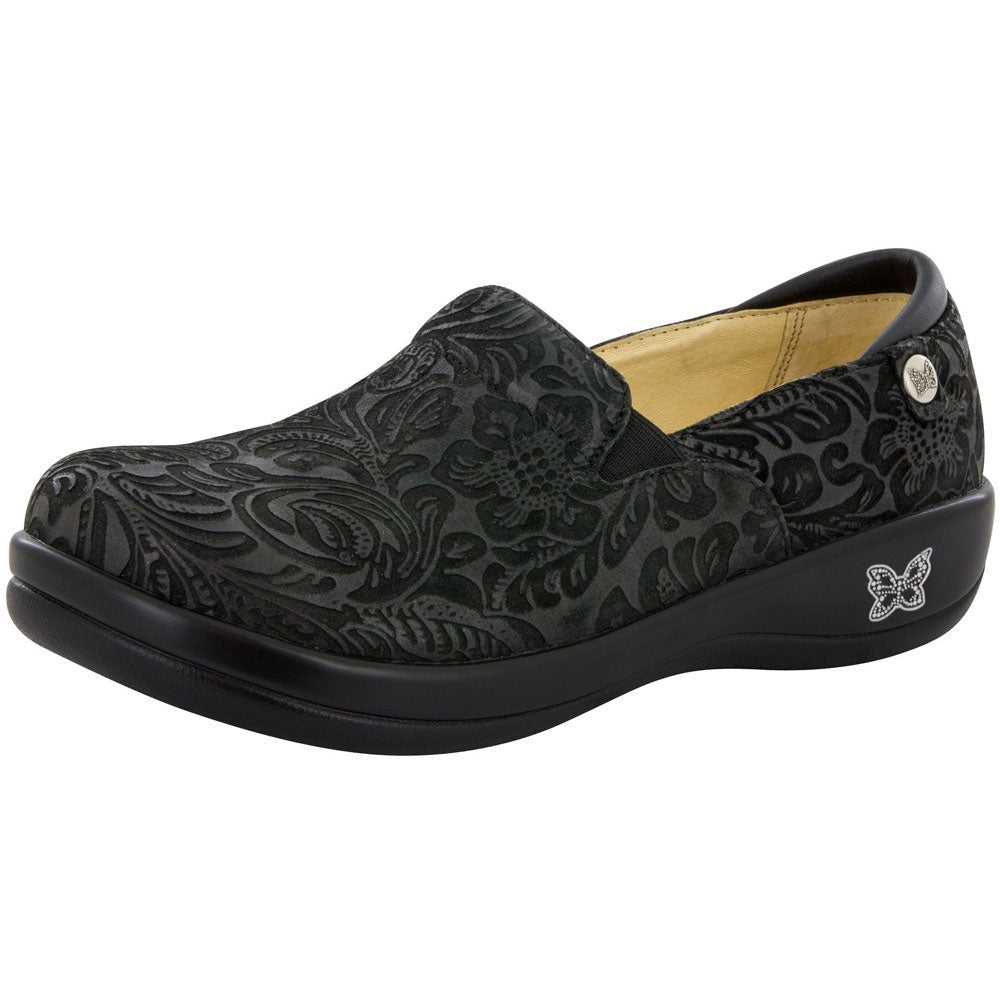 Alegria Keli Black Embossed Paisley Clog (Women's) | Mar-Lou Shoes