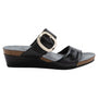 Naot Magic Black Crinkle Patent Leather Sandal (Women's)