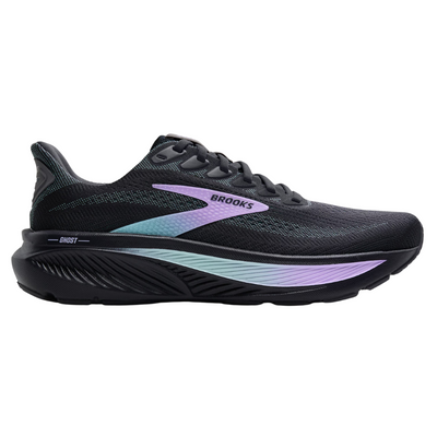 Brooks Ghost 17 Grey/Clearwater/Purple Running Shoe (Women's) | Mar-Lou Shoes
