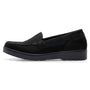 Ara Dewitt Black Puntikid Leather Wedge Loafer (Women's)