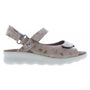 Wolky Pichu Beige Circles Leather Sandal (Women's)