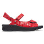 Wolky Pichu Red Circles Leather Sandal (Women's)