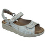 Wolky Pichu Beige Floral Print Leather Sandal (Women's)