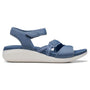 Clarks Glide Hi Shore Denim Blue Wedge Sandal (Women's)