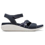 Clarks Glide Hi Shore Navy Wedge Sandal (Women's)