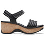 Clarks Chelseah Gem Black Leather Sandal (Women's)