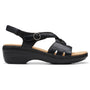 Clarks Merliah Bonita Black Leather Sandal (Women's)