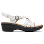 Clarks Merliah Bonita White Leather Sandal (Women's)