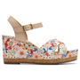 Clarks Chicly Floral White Print Wedge Sandal (Women's)