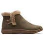 Clarks Breeze Fur Dark Olive Boot (Women's)