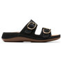 Clarks Cecily Step Black Nubuck Sandal (Women's)