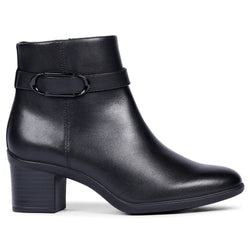 Clarks Shaya Style Black Waterproof Leather Bootie (Women's) | Mar-Lou Shoes