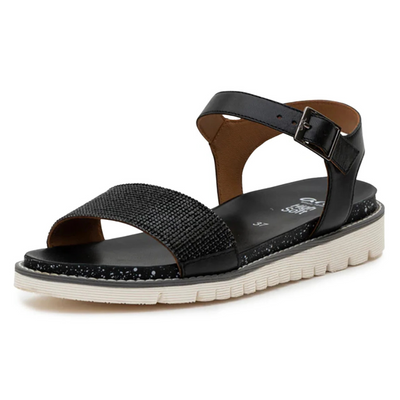 Ara Karine Backstrap Black Sandal (Women's) | Mar-Lou Shoes