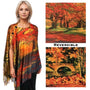 Magic Scarf Sueded Microfiber Art Design Button Shawl