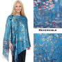 Magic Scarf Sueded Microfiber Art Design Button Shawl
