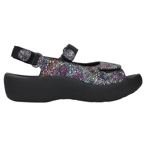 Wolky Jewel Black Multi Suede Sandal (Women's) | Mar-Lou Shoes