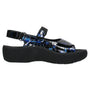 Wolky Jewel Blue Croco Flash Leather Sandal (Women's)