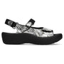 Wolky Jewel Grey Van Gogh Print Leather Sandal (Women's)