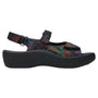 Wolky Jewel Corza Print Black Multi Leather Sandal (Women's)