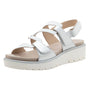 Ara Bayview Silver/Fog Leather Sandal (Women's)