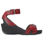 Wolky Eraza Red Leather Wedge Sandal (Women's)