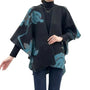 Winding River Aqua/Black Lotus Reversible Short Loop Wrap (Women's)
