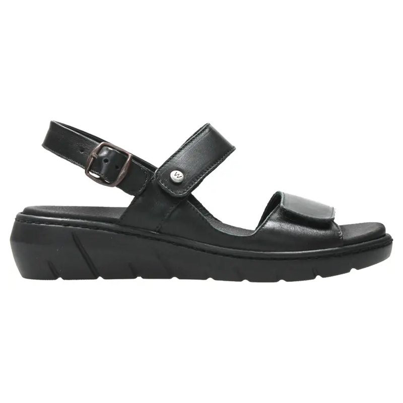 Wolky Santorini Black Leather Sandal (Women's) | Mar-Lou Shoes