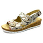 Belvida Portina Rachel Gold Floral Sandal (Women's)