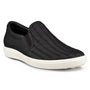 Ecco Soft 7 Woven Black Leather Slip-On (Women's)