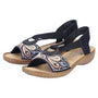 Rieker Regina B4 Black Leather Sandal (Women's)