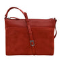 ili New York Slim Suede Red Crossbody with Gusset (Women's)