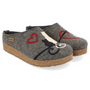 Haflinger Grizzly Micini Grey Wool Slipper (Women's)