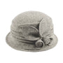 Jeanne Simmons Accessories Ribbed Grey Cloche Hat (Women's)