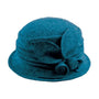 Jeanne Simmons Accessories Ribbed Teal Cloche Hat (Women's)