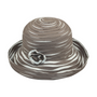 Jeanne Simmons Accessories Flower Taupe Ribbon Hat (Women's)