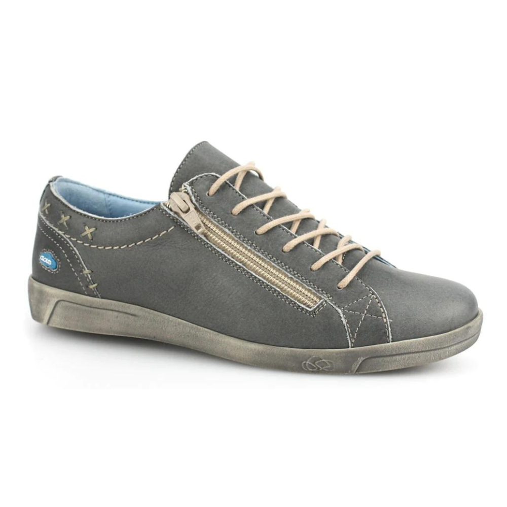 Cloud Footwear Aika Dark Grey Leather Shoe (Women's) | Mar-Lou Shoes