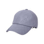 Nima Accessories Leather Diamond Patterned Grey Baseball Cap (Women's)
