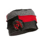 Baabaazuzu Red/Black/Grey Cloche Hat