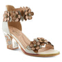 L'Artiste by Spring Step DoubleLove White Multi Leather Sandal (Women's)