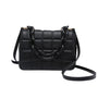 Jen & Co Hayden Vegan Quilted Chain Black Crossbody Bag (Women's)