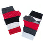 Baabaazuzu Fingerless Red/Black/Grey Gloves